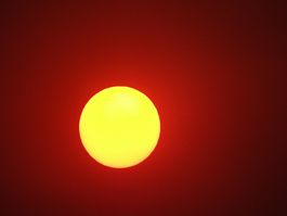 Sun Over Long Beach During Canyon Fire 2 Near Anaheim Hills, 2017 (Unretouched)